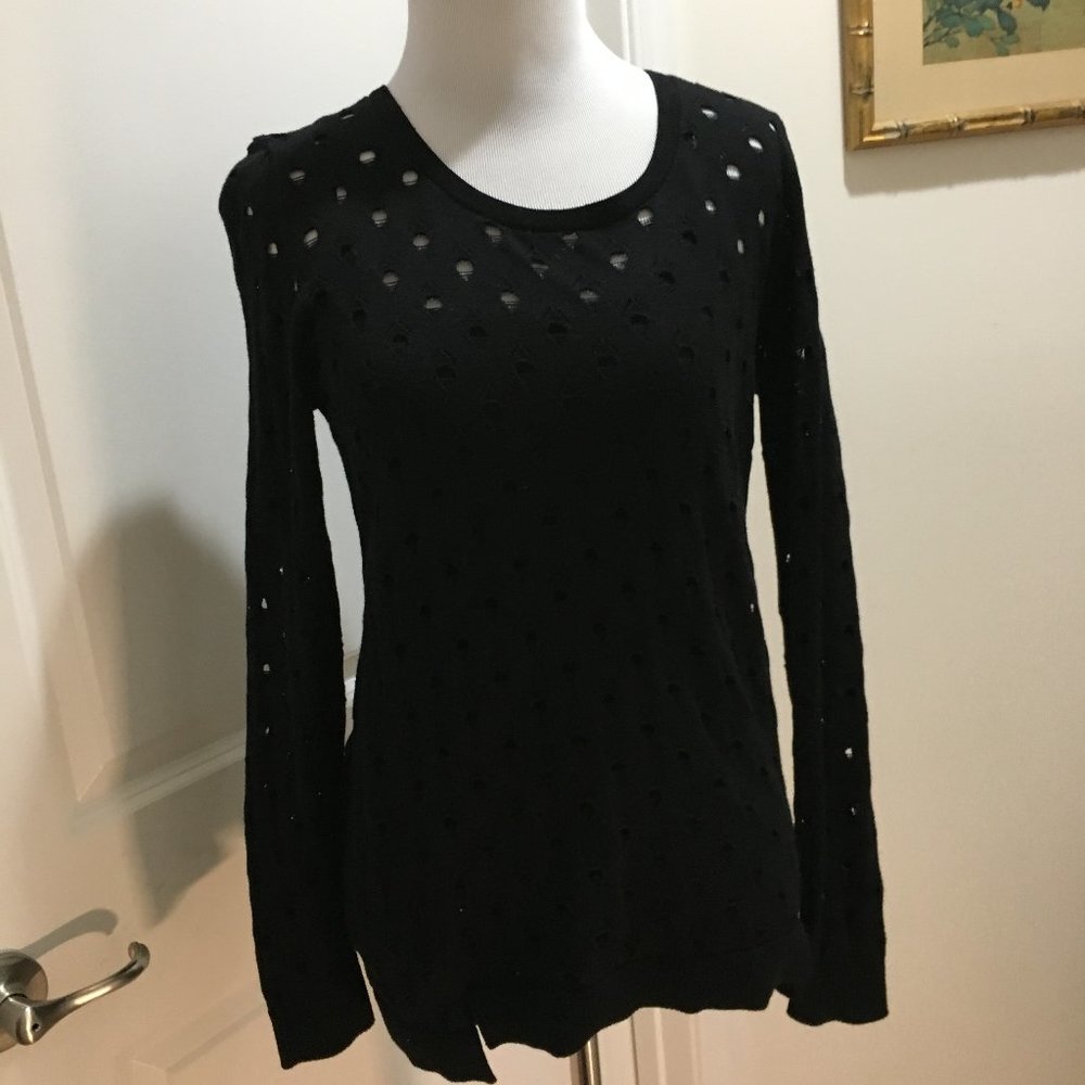 Rock & Republic Open Weave/Distressed Sweater